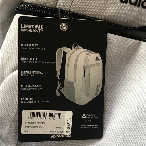 adidas b161 backpack